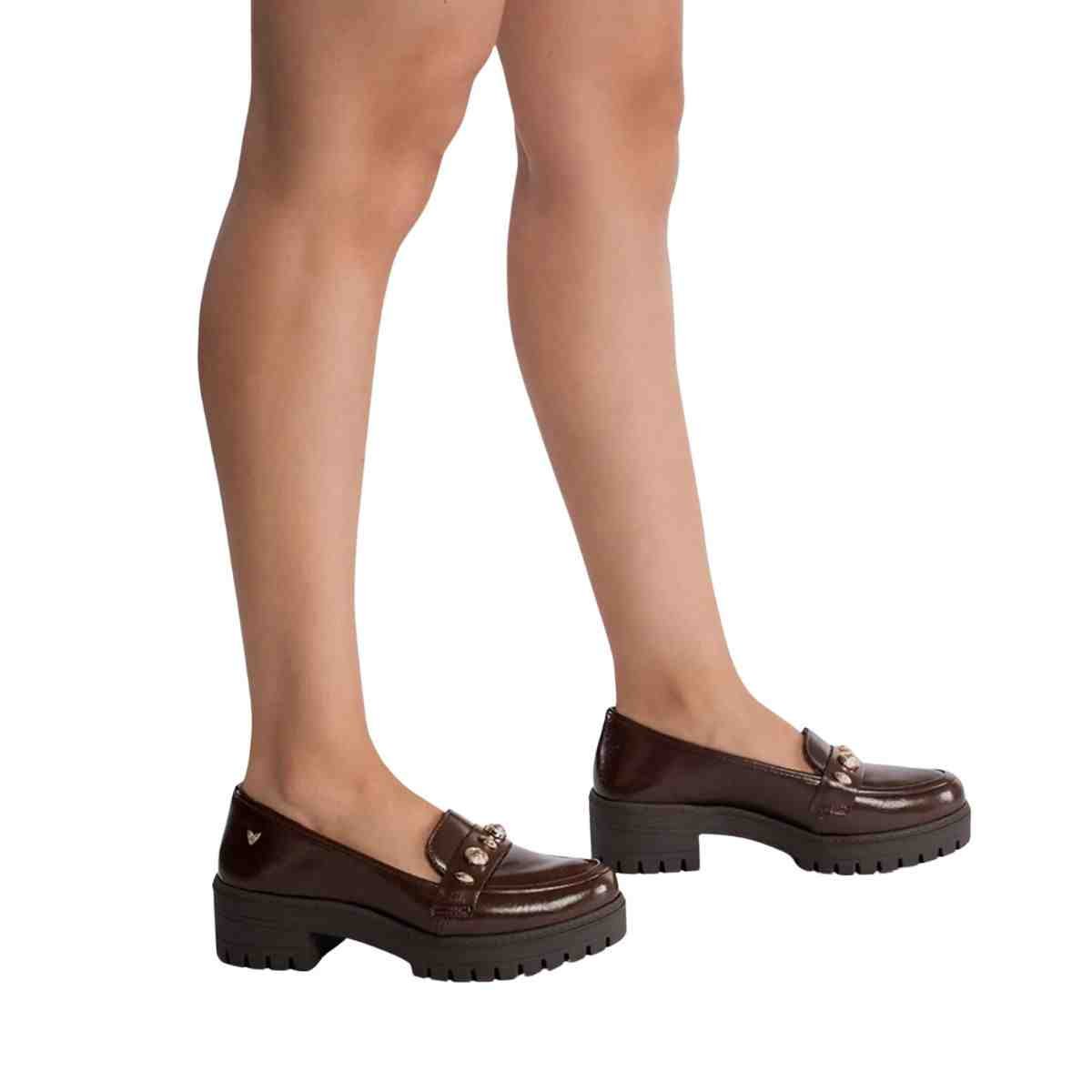 Sapato Feminino Mocassim Mississipi Marrom Marrom 4
