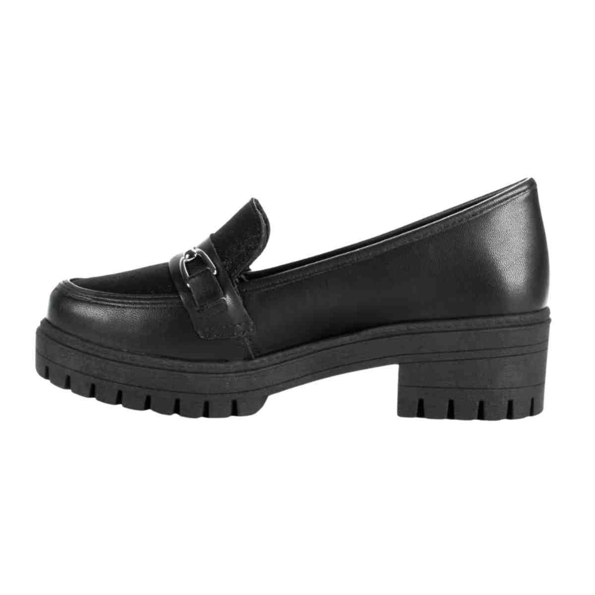 Sapato Feminino Mocassim Mississipi Loafer Preto Preto 4