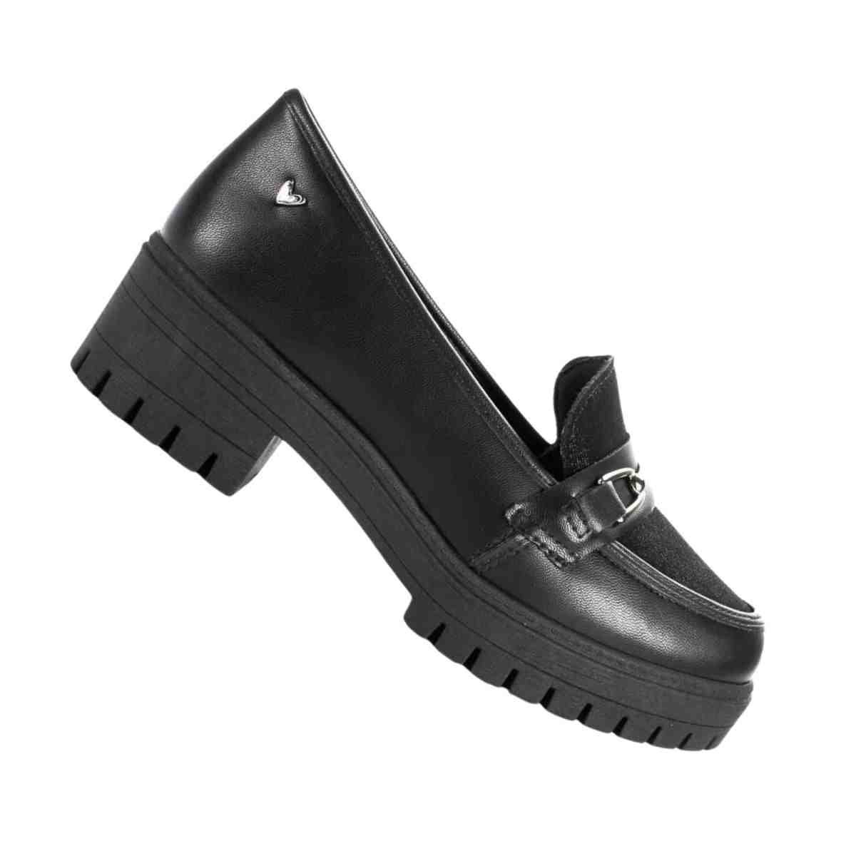 Sapato Feminino Mocassim Mississipi Loafer Preto Preto 7