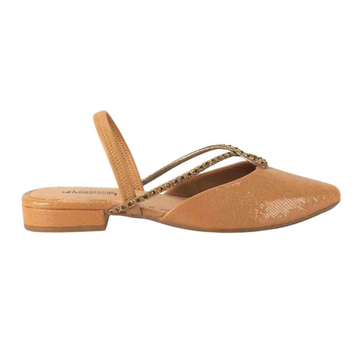 Sapato Feminino Salto Baixo Mississipi Caramelo