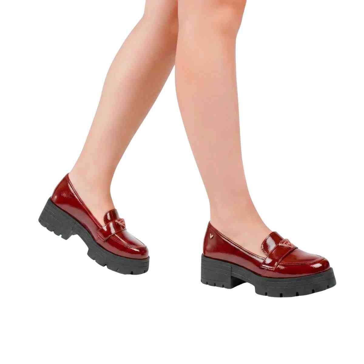 Sapato Feminino Mocassim Mississipi Vermelho Vermelho 3