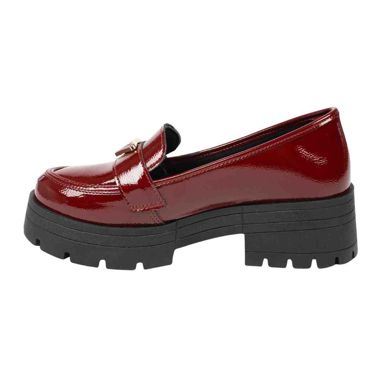 Sapato Feminino Mocassim Mississipi Vermelho Vermelho 5