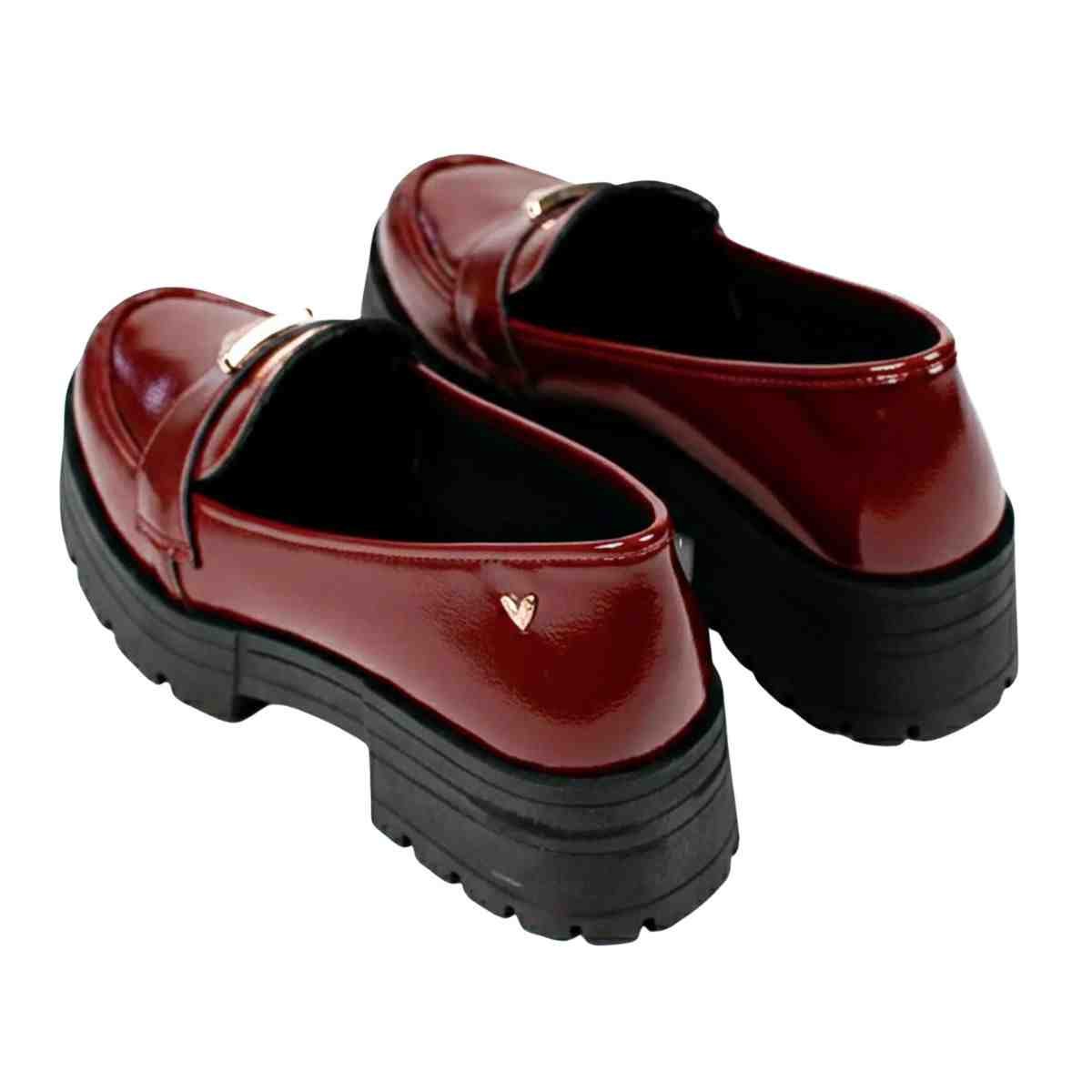 Sapato Feminino Mocassim Mississipi Vermelho Vermelho 7