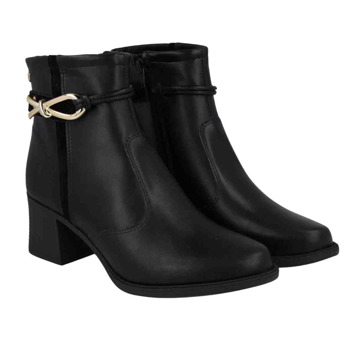 Bota Feminina Cano Médio Mississipi Preta Preto 3