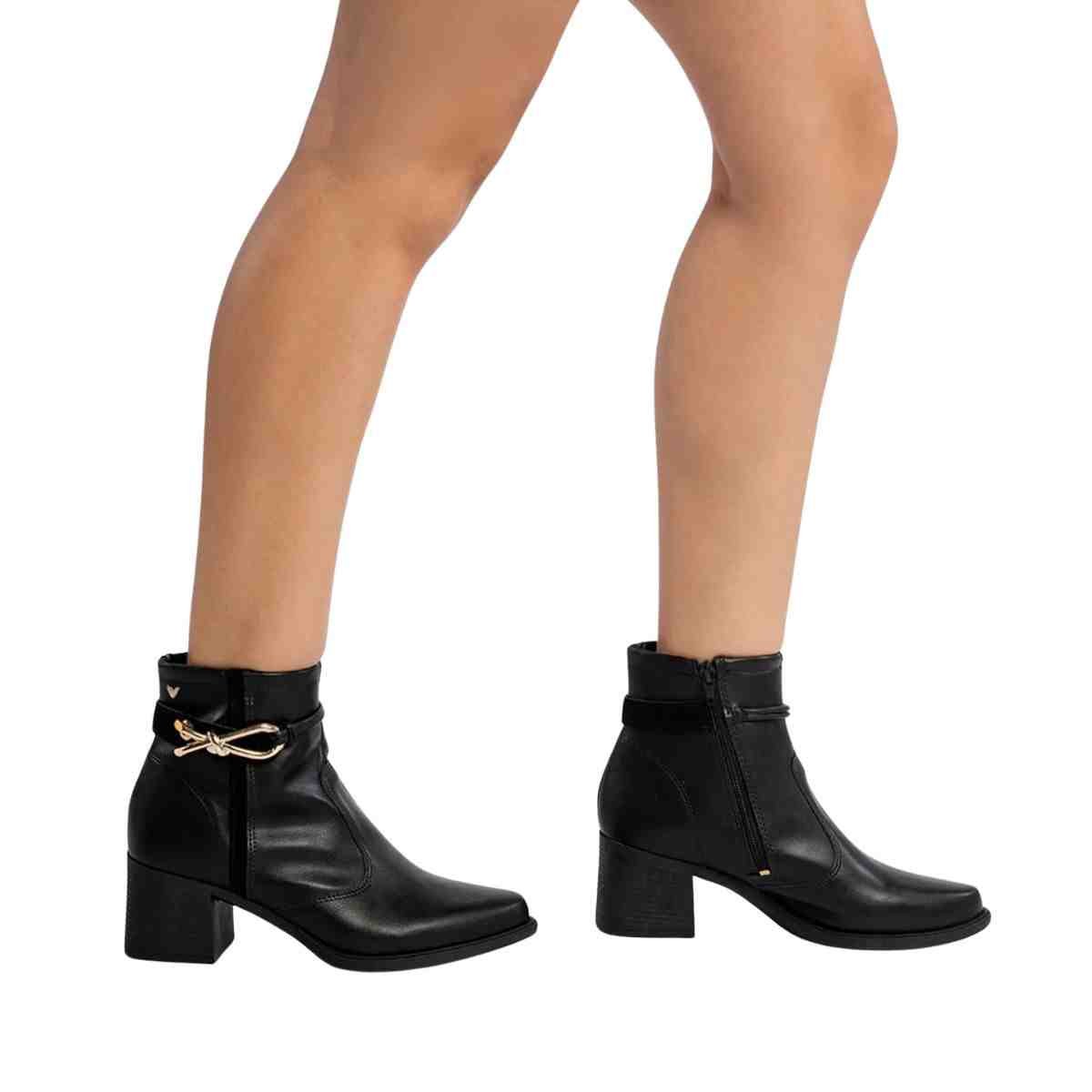 Bota Feminina Cano Médio Mississipi Preta Preto 4