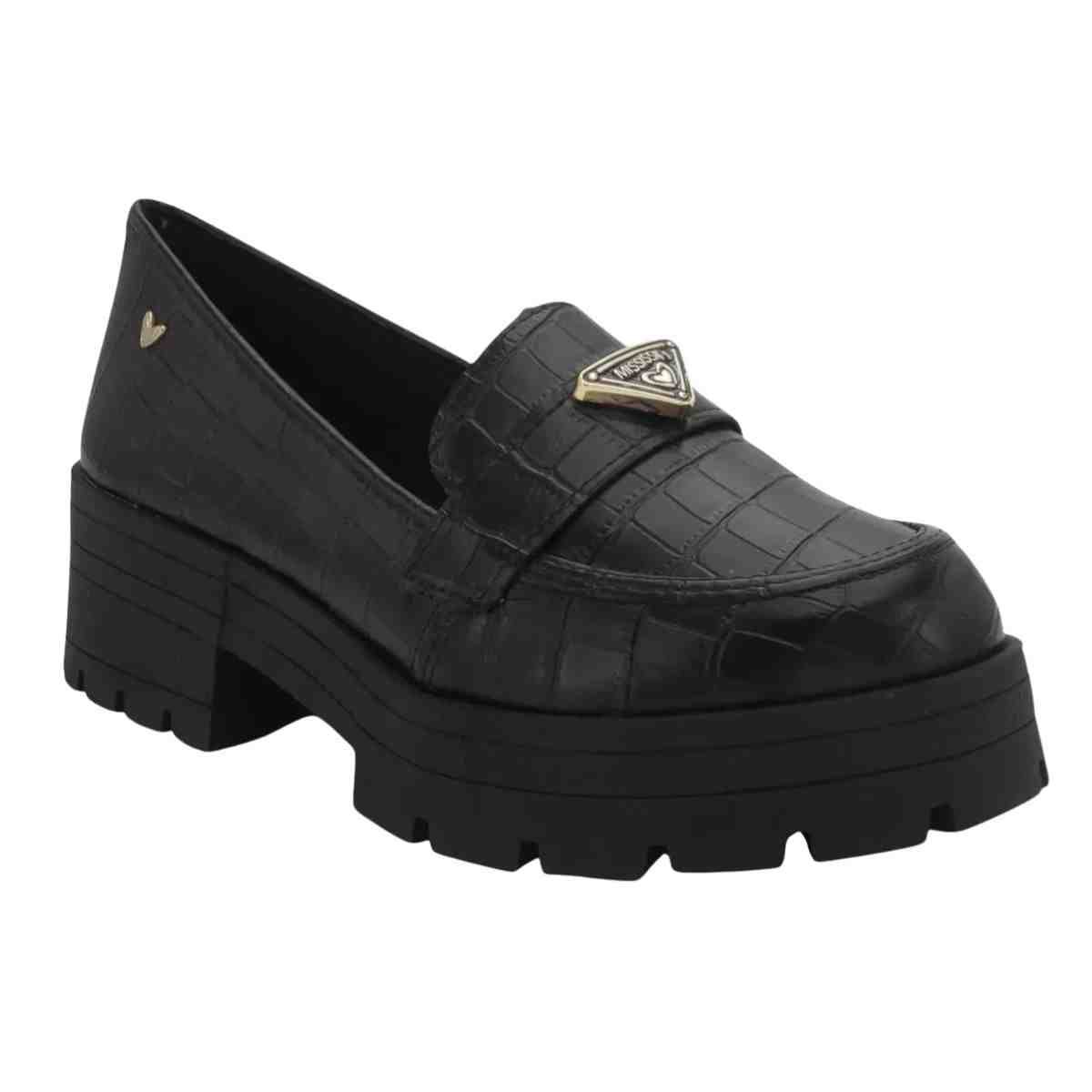 Sapato Feminino Mocassim Mississipi Preto Preto 2