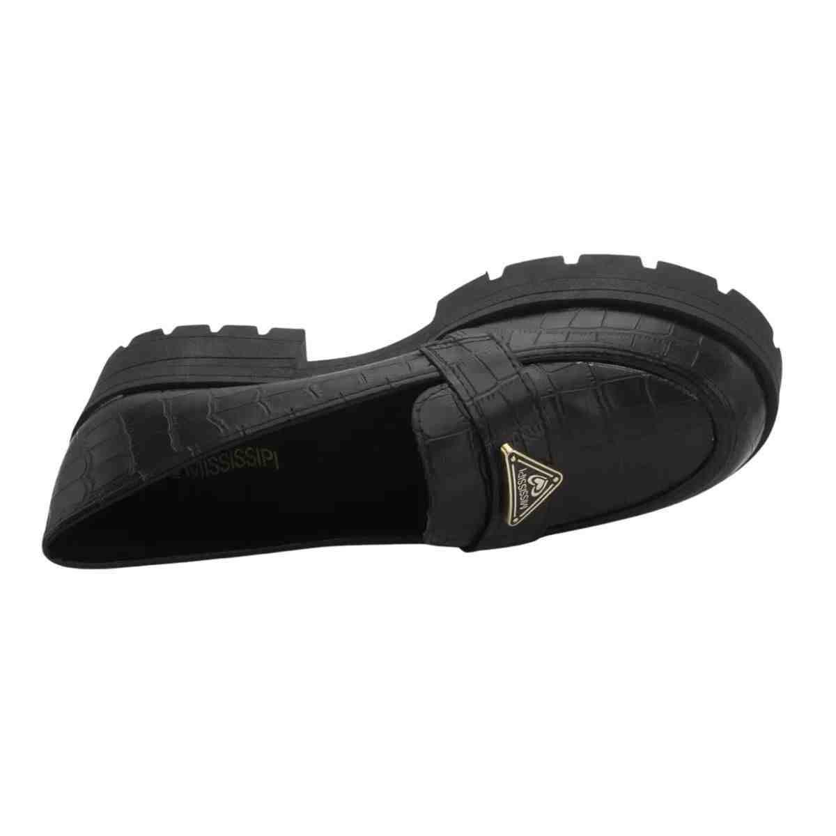 Sapato Feminino Mocassim Mississipi Preto Preto 5