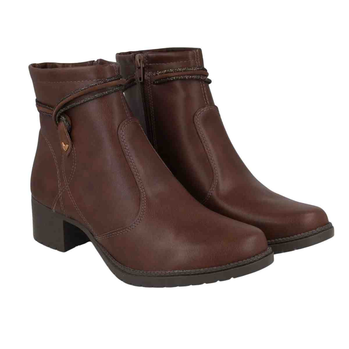 Bota Feminina Cano Médio Mississipi Berteli Marrom Marrom 5