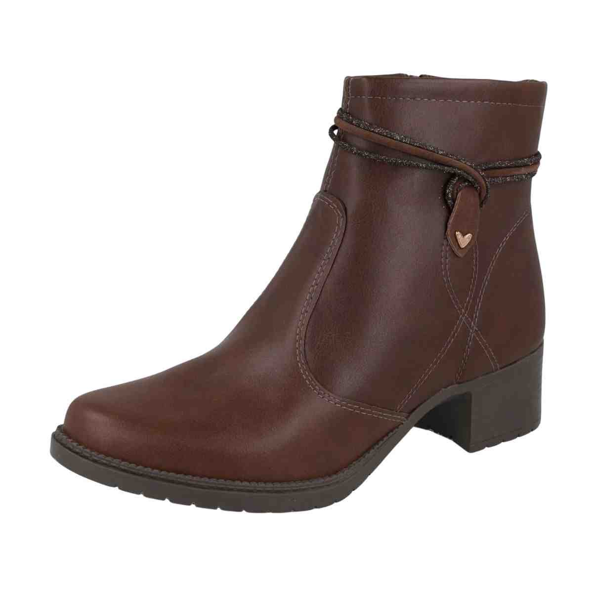 Bota Feminina Cano Médio Mississipi Berteli Marrom Marrom 6