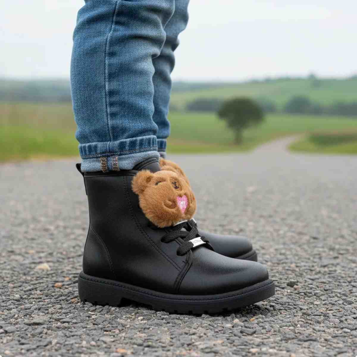Bota Coturno Menina Molekinha Preto Preto 2