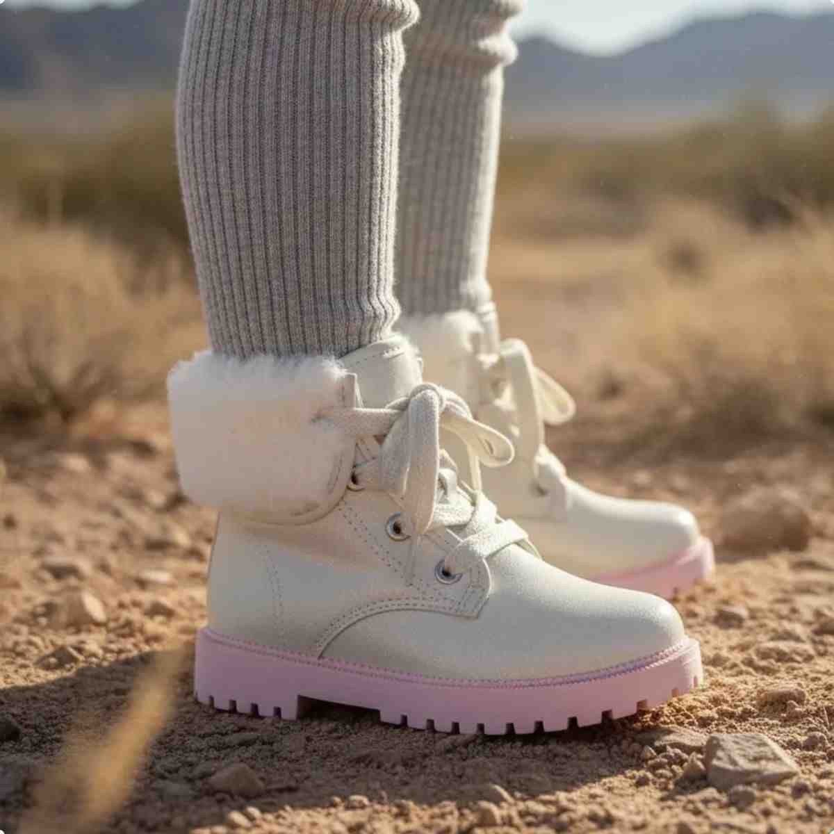 Bota Coturno Bebe Molekinha Branco Dourado 2