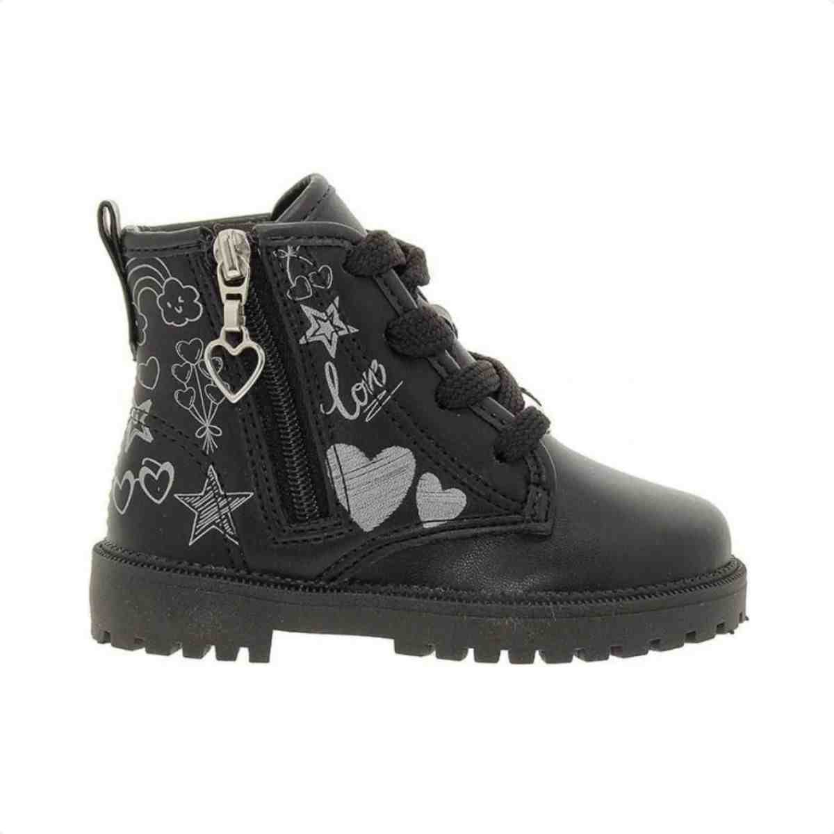 Bota Coturno Bebe Molekinha Preto Preto 1
