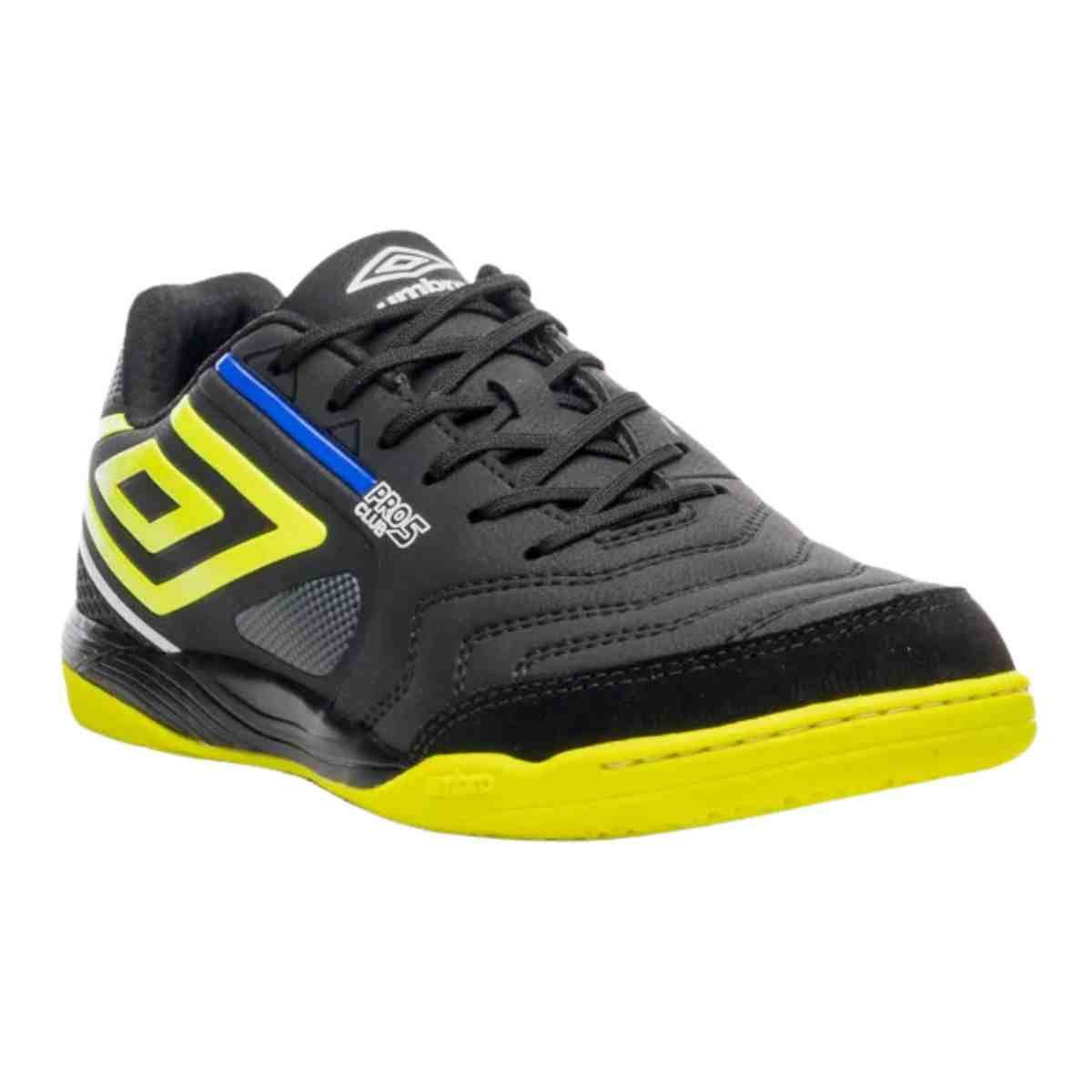 Chuteira Indoor Masculina Umbro Pro 5 Bump Club Preto E Verde Preto 2