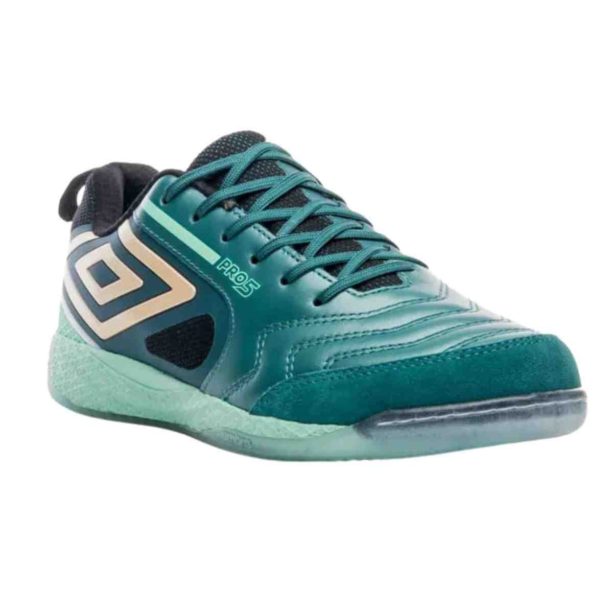 Chuteira Indoor Masculina Umbro Pro 5 Bump Verde Verde 2