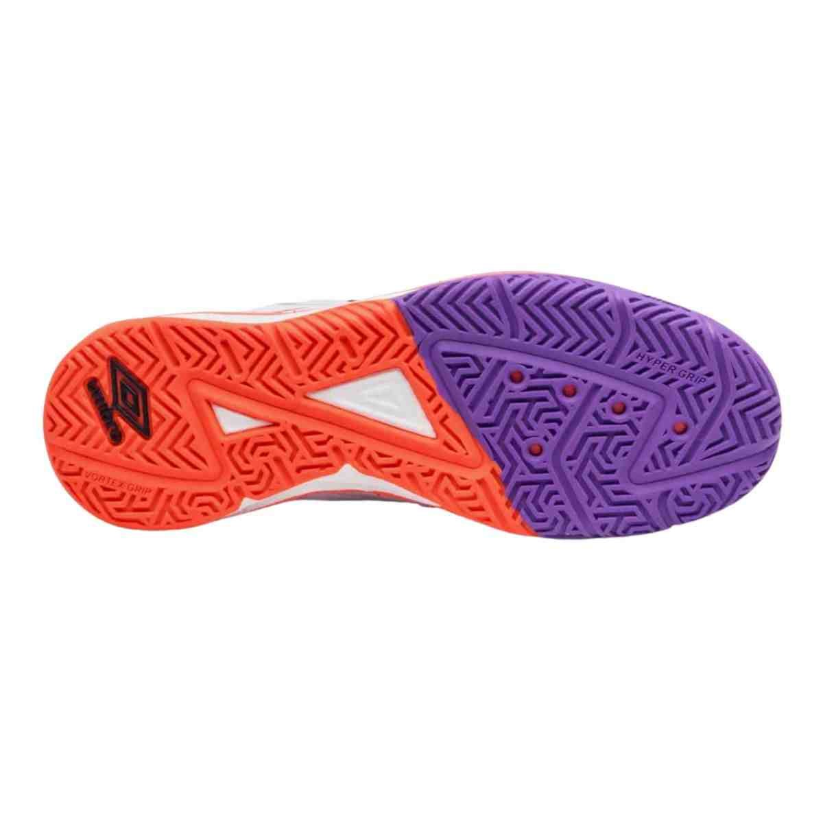 Chuteira Indoor Masculina Umbro Pro 5 Stable Branca E Coral Branco 4