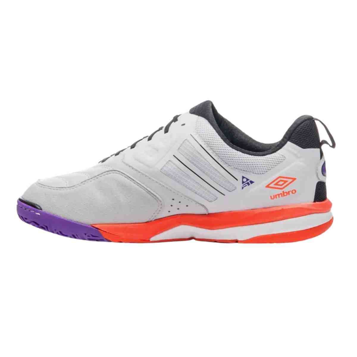 Chuteira Indoor Masculina Umbro Pro 5 Stable Branca E Coral Branco 6