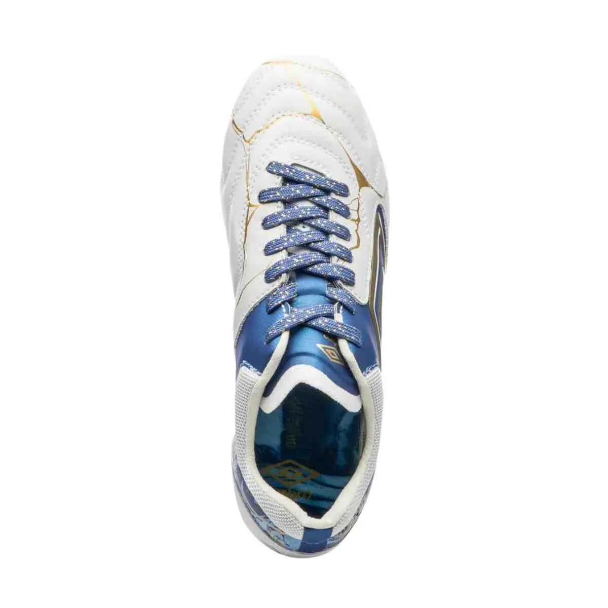Chuteira Campo Masculina Umbro Ada Master Class Pro Sg Kints Branca E Azul Branco 3
