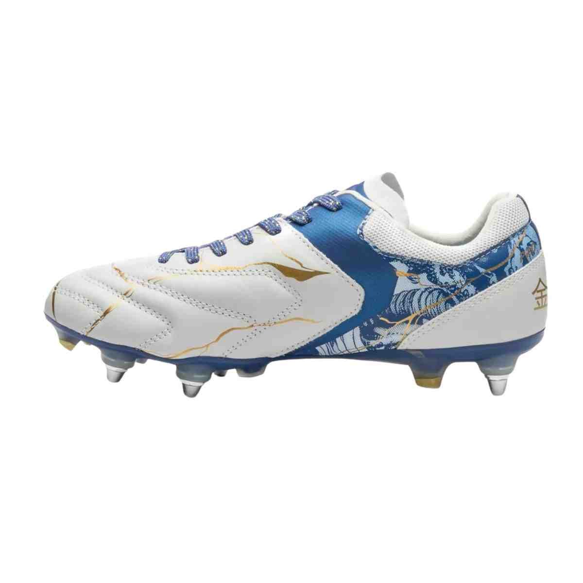 Chuteira Campo Masculina Umbro Ada Master Class Pro Sg Kints Branca E Azul Branco 6