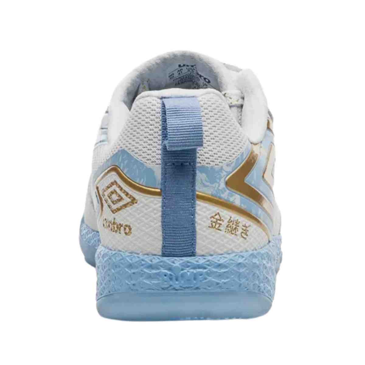 Chuteira Indoor Masculina Umbro Pro 5 Bump Kintsugi Branca E Azul Branco 7