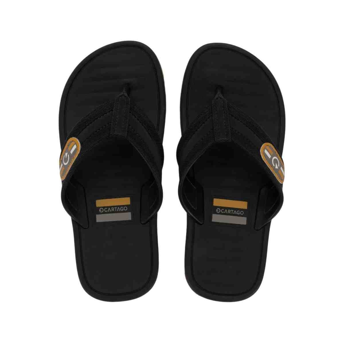 Chinelo Dedo Infantil Cartago Paris Ii Branco E Preto Preto 4