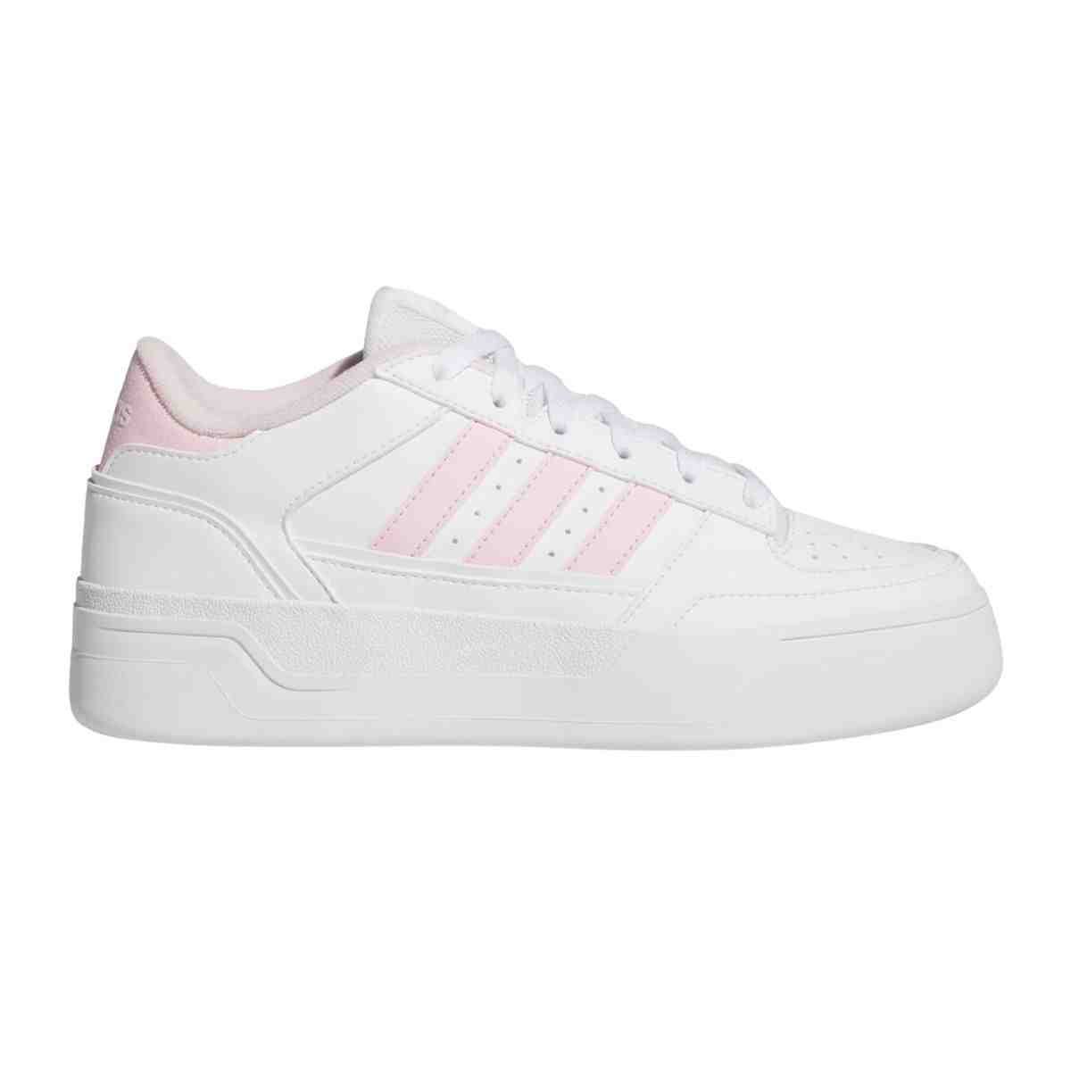 Tênis Casual Feminino Adidas Break Start Bold Branco E Rosa