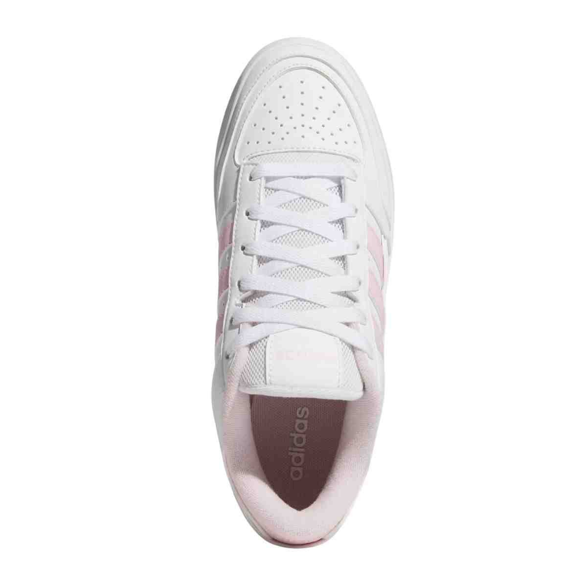 Tênis Casual Feminino Adidas Break Start Bold Branco E Rosa Branco 3