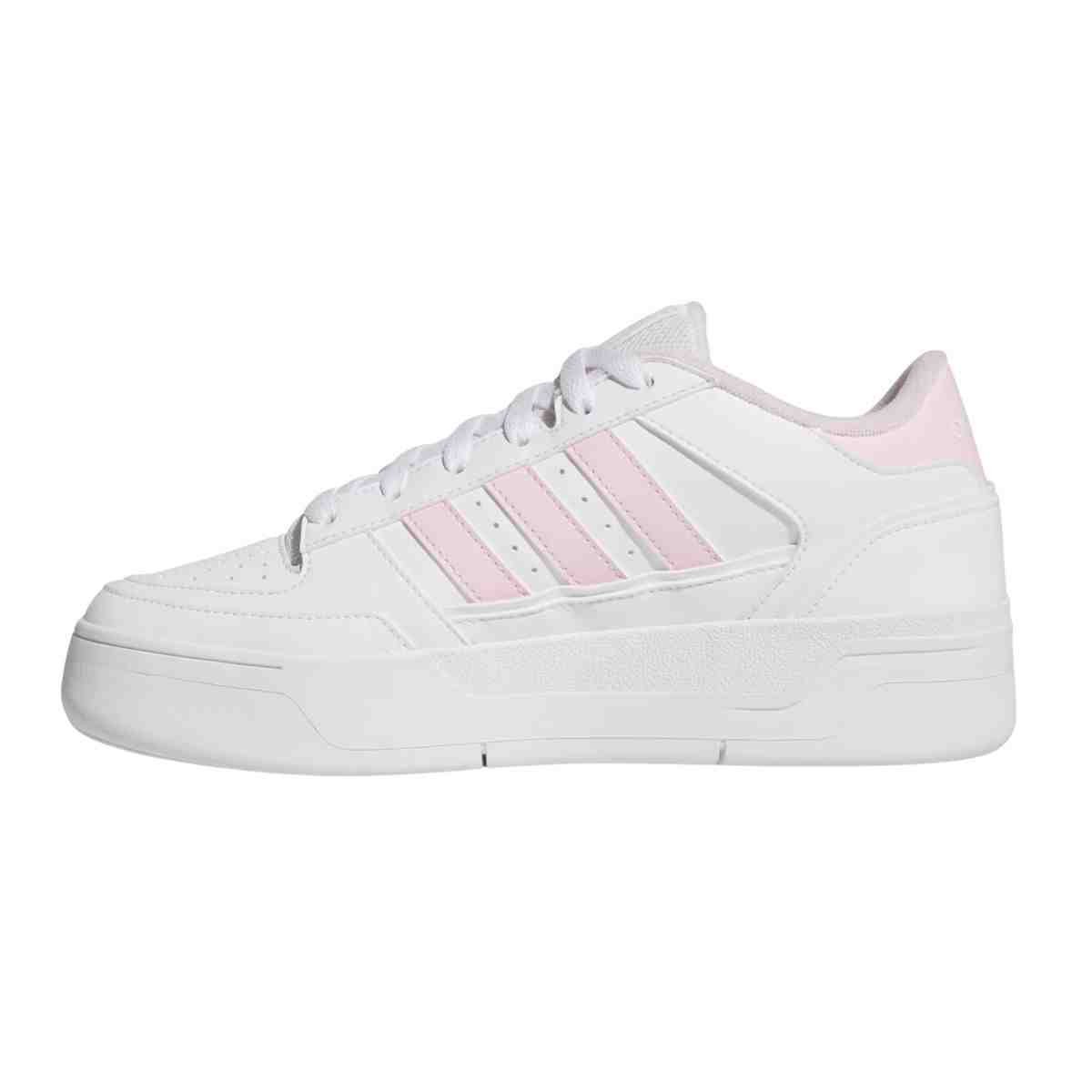 Tênis Casual Feminino Adidas Break Start Bold Branco E Rosa Branco 5