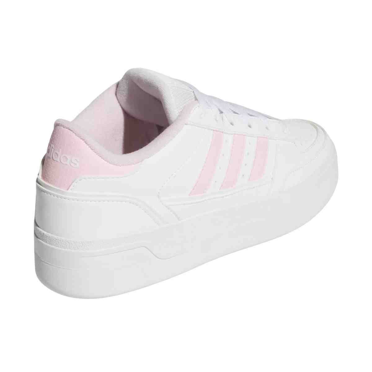 Tênis Casual Feminino Adidas Break Start Bold Branco E Rosa Branco 7