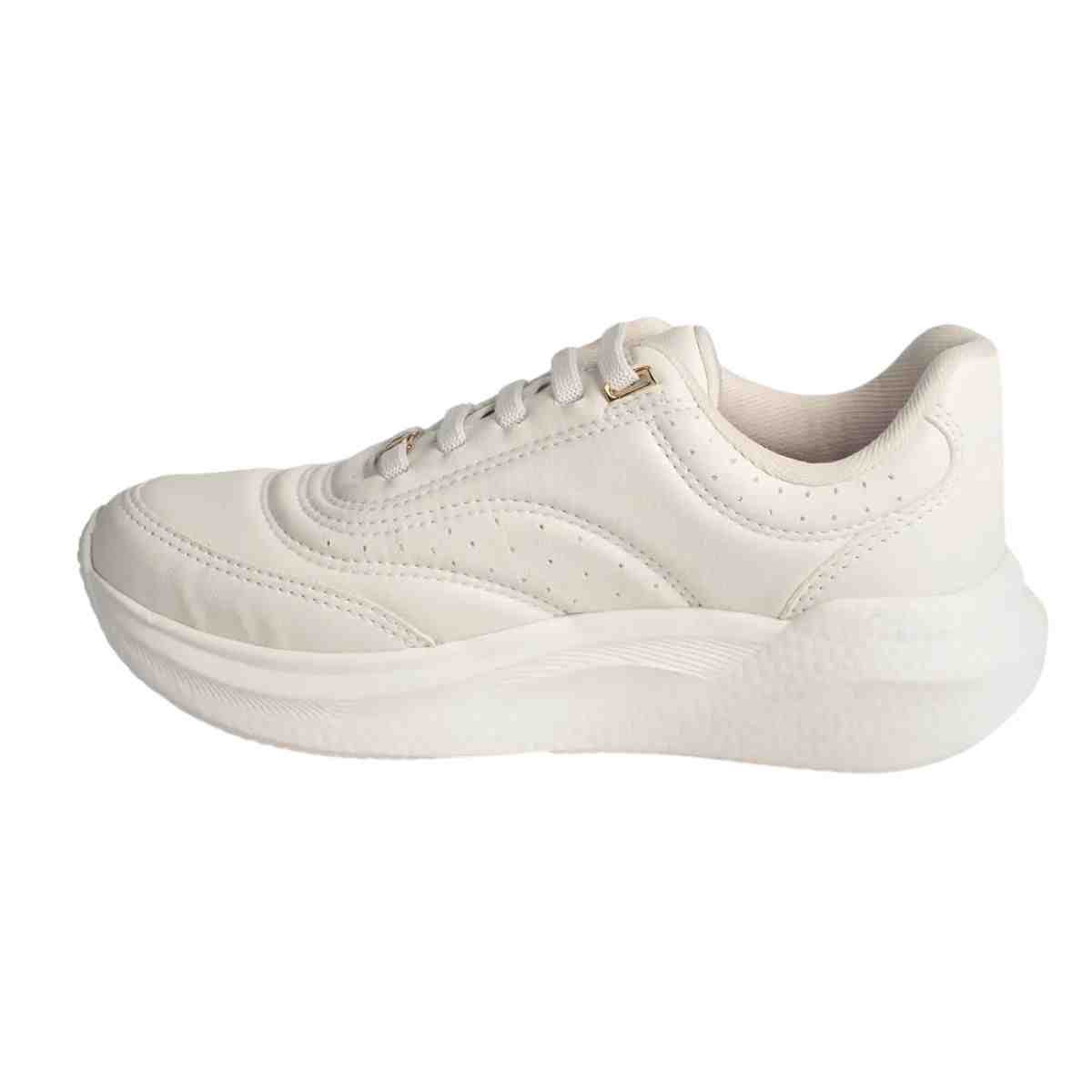 Tênis Esportivo Feminino Kolosh Creme Branco 5