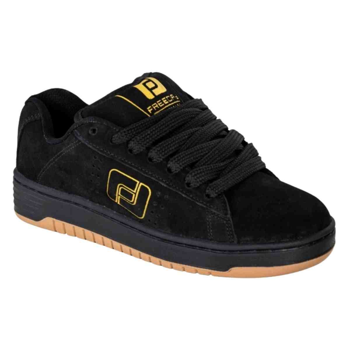 Tênis Street Masculino Freeday Jab Preto E Amarelo Preto 2