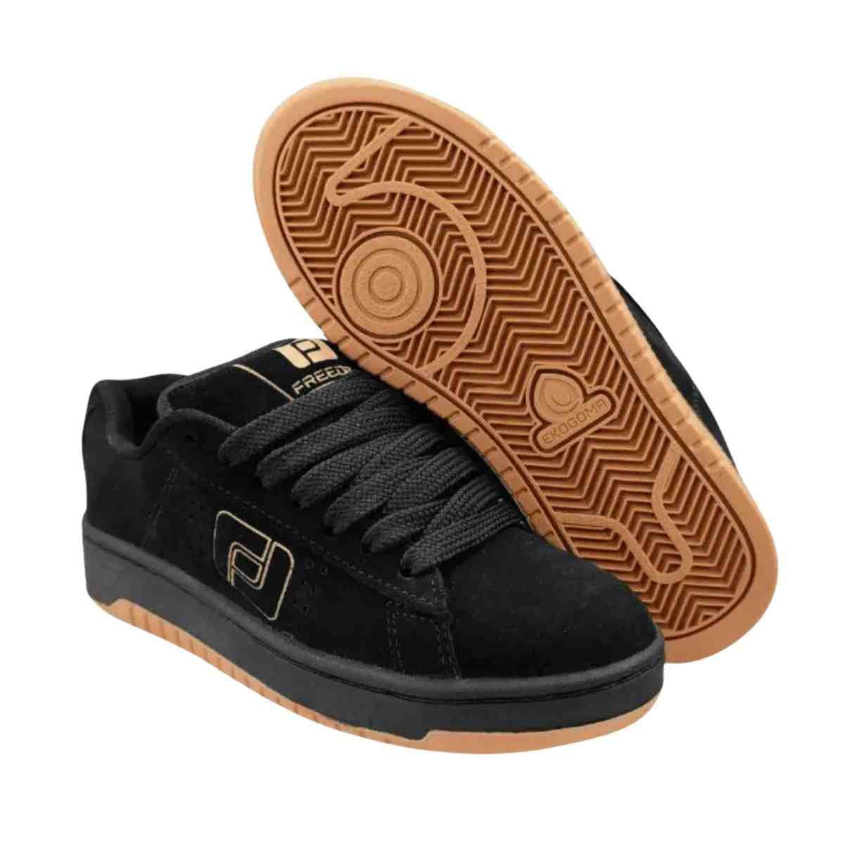 Tênis Street Masculino Freeday Jab Preto E Amarelo Preto 3