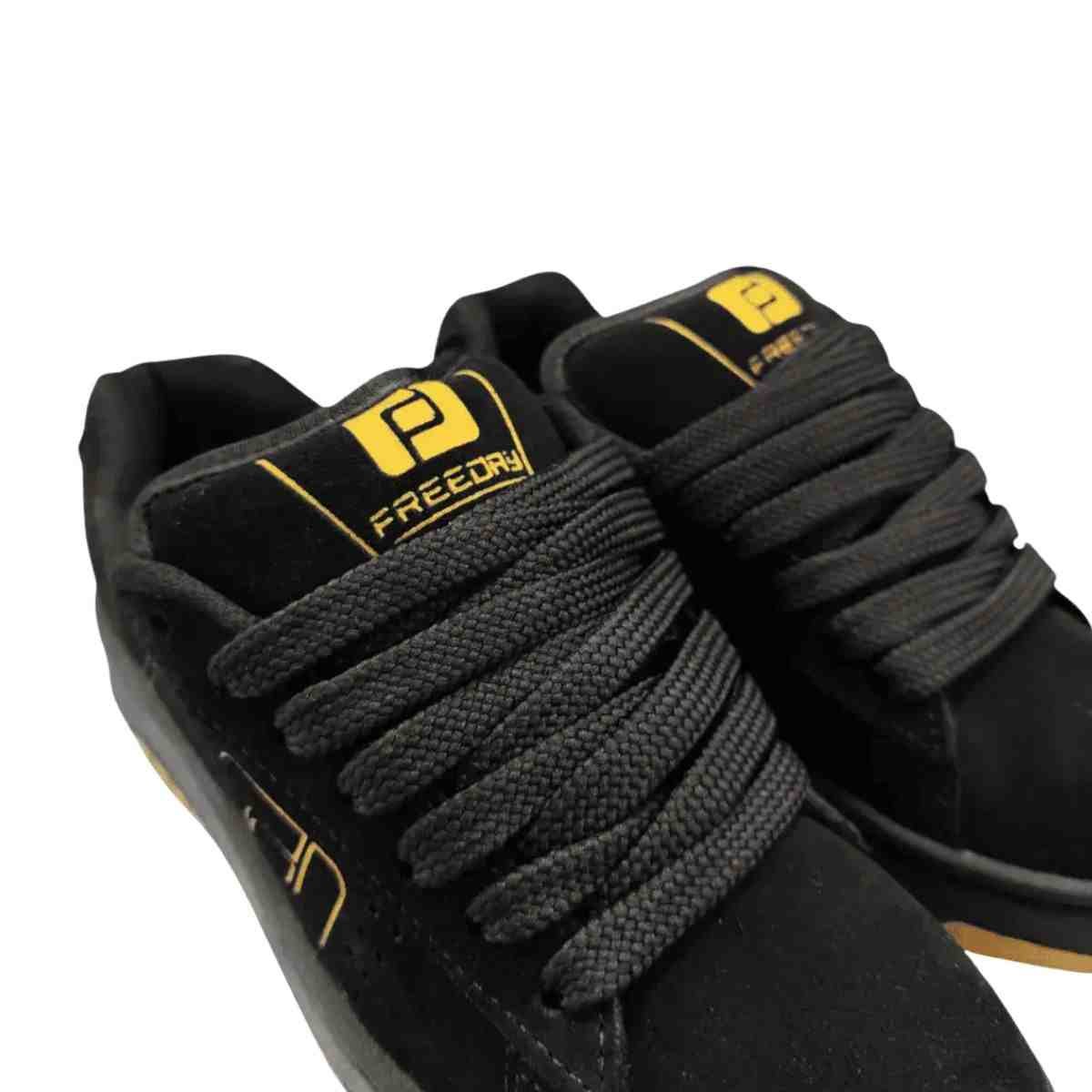 Tênis Street Masculino Freeday Jab Preto E Amarelo Preto 5
