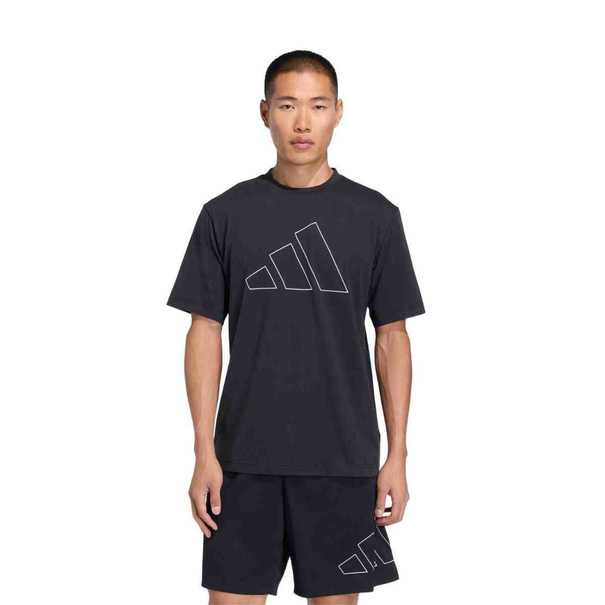 Camiseta Masculina Adidas Logo Feelready Workout Essentials Preta