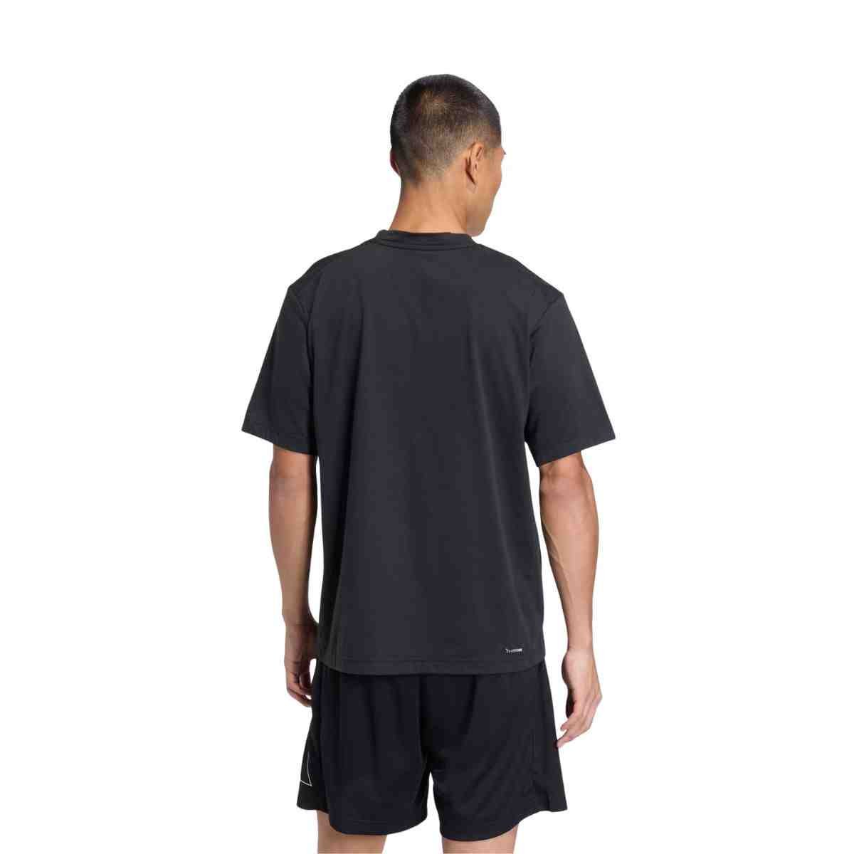 Camiseta Masculina Adidas Logo Feelready Workout Essentials Preta Preto 4