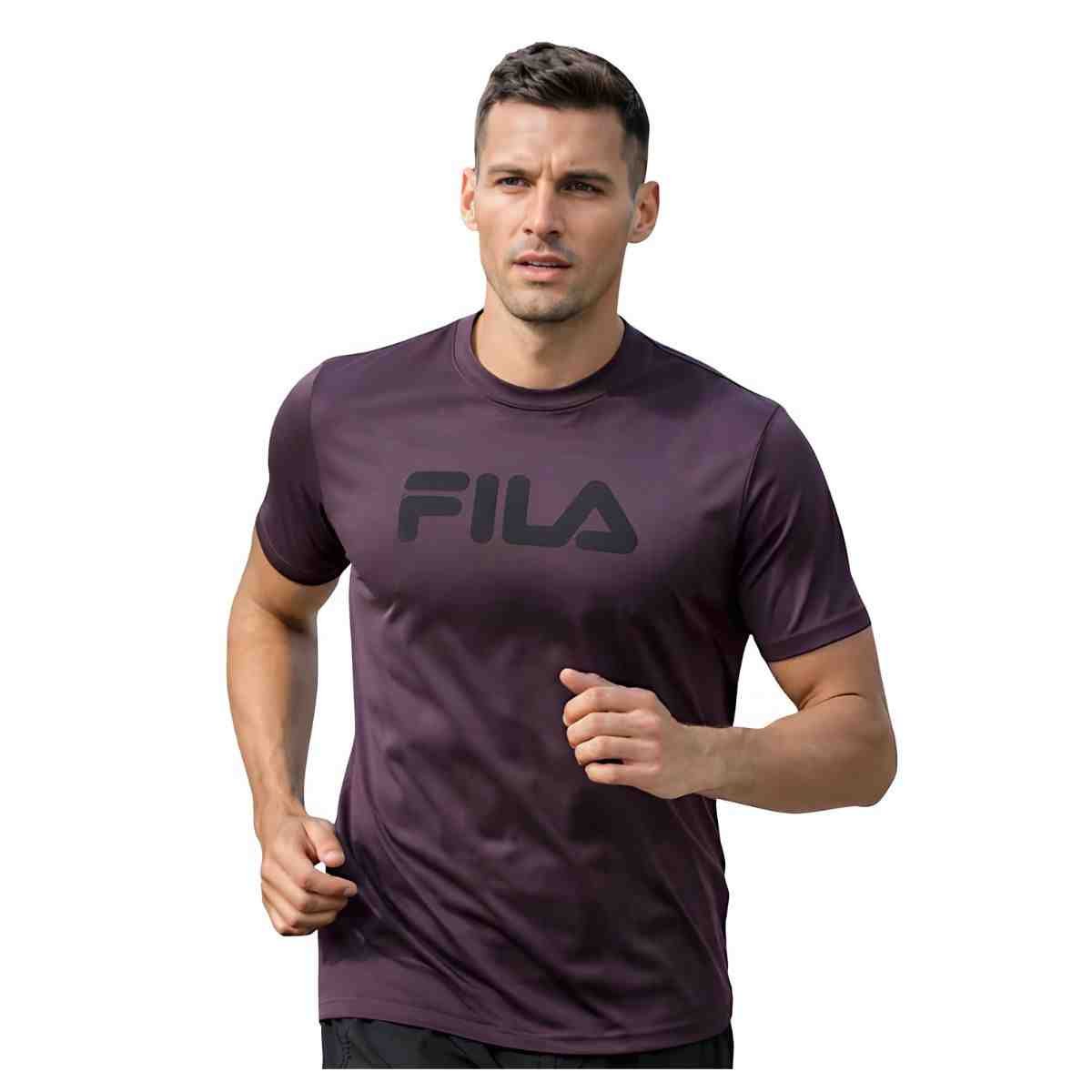 Camiseta Masculina Fila Basic Sports Graphic Marrom Marrom 4