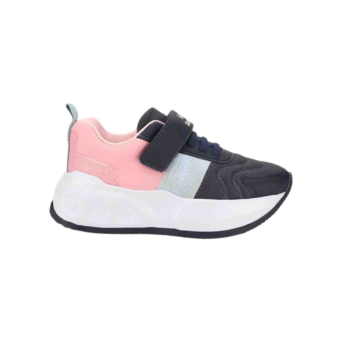 Tenis De Corrida Infantil Bibi Skts Azul E Rosa