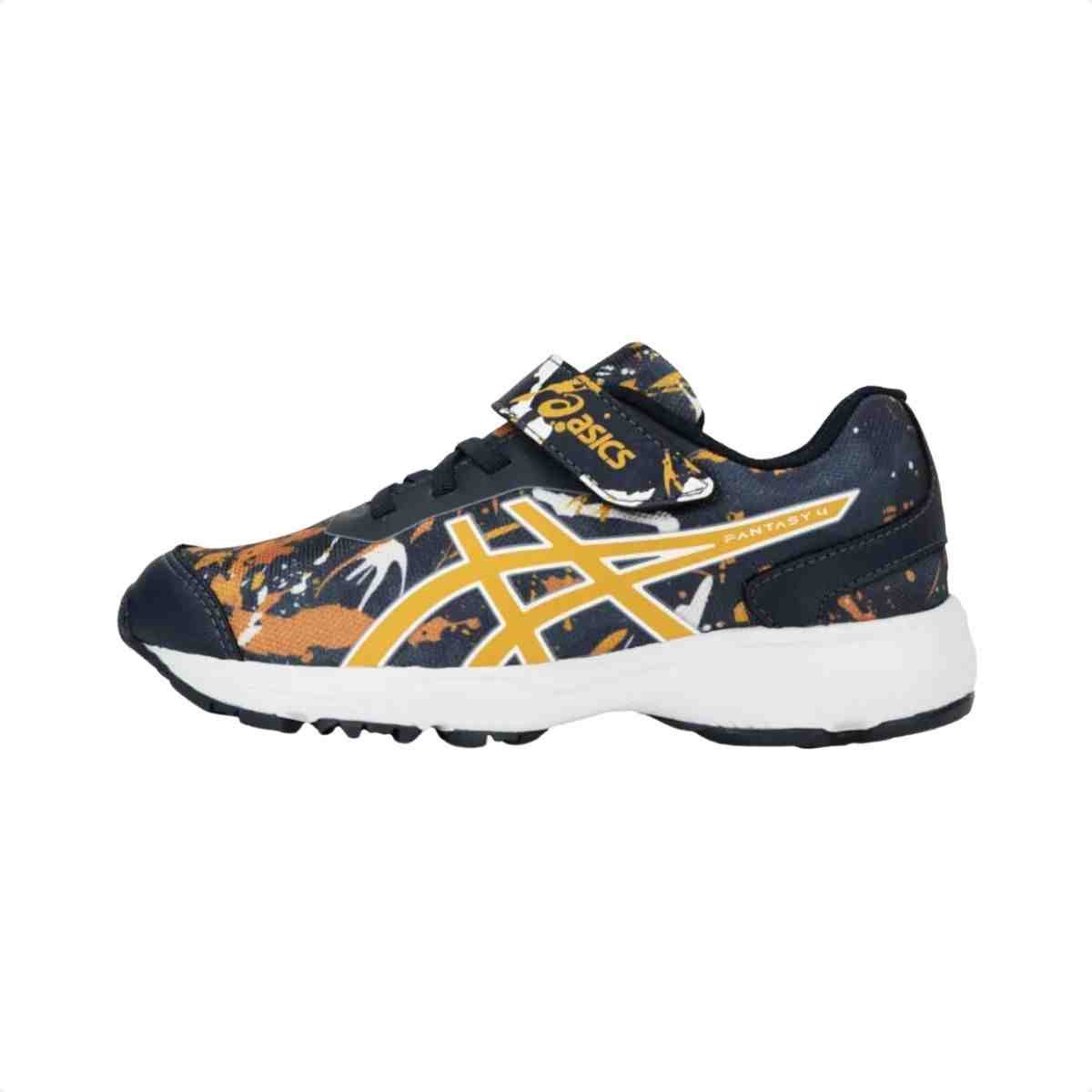 Tenis De Corrida Infantil Asics Fantasy 4 Azul E Amarelo Azul Marinho 5