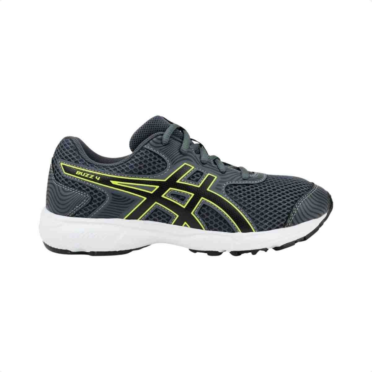 Tenis De Corrida Infantil Asics Buzz 4 Cinza