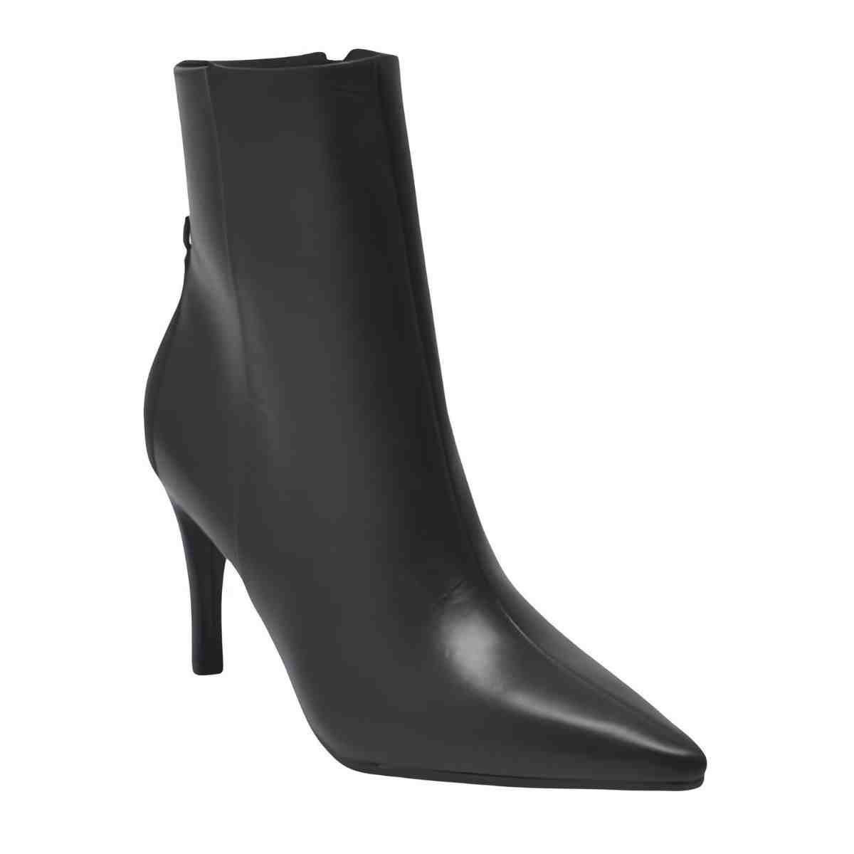 Bota Feminina Social Cano Baixo Via Marte Preta Preto 2