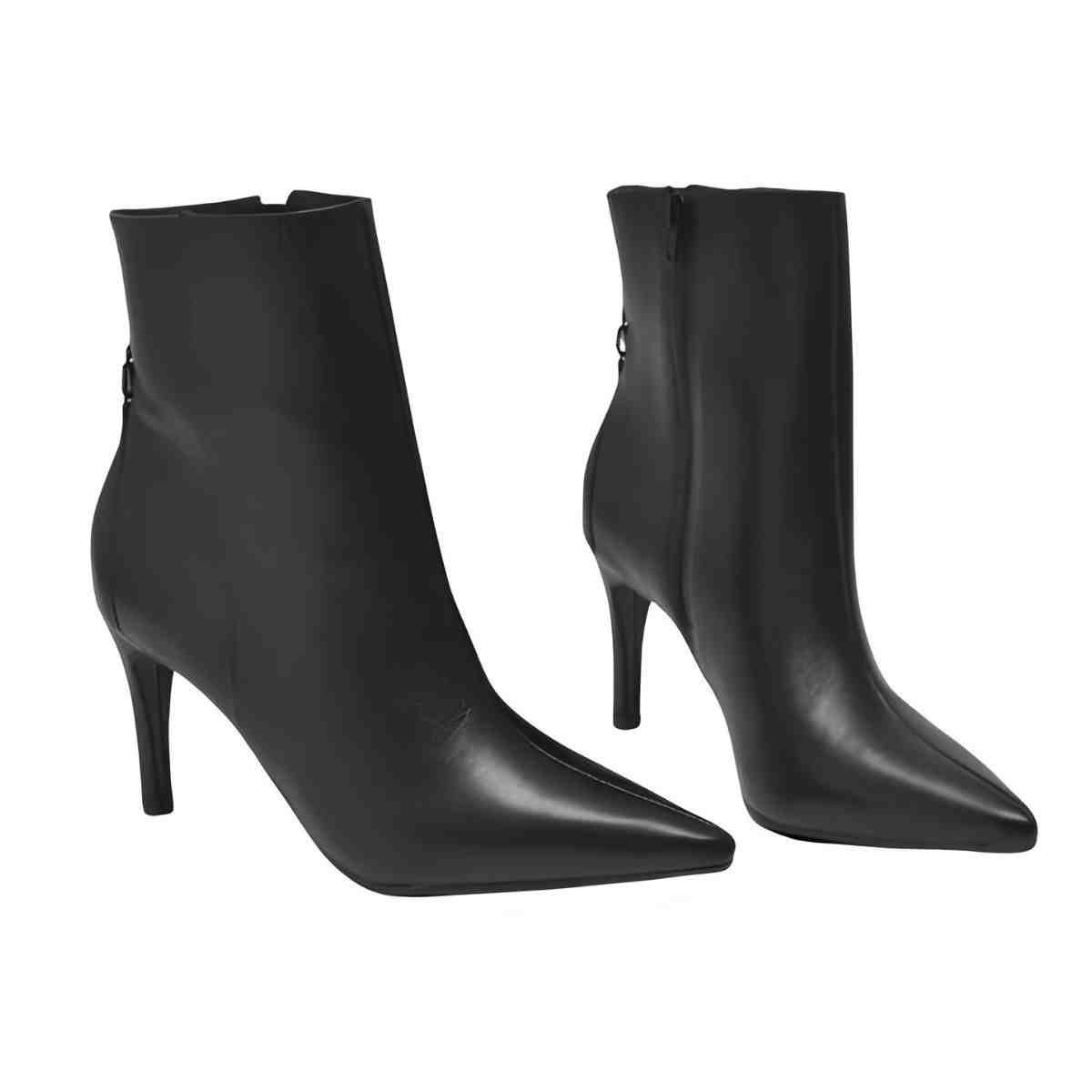 Bota Feminina Social Cano Baixo Via Marte Preta Preto 3