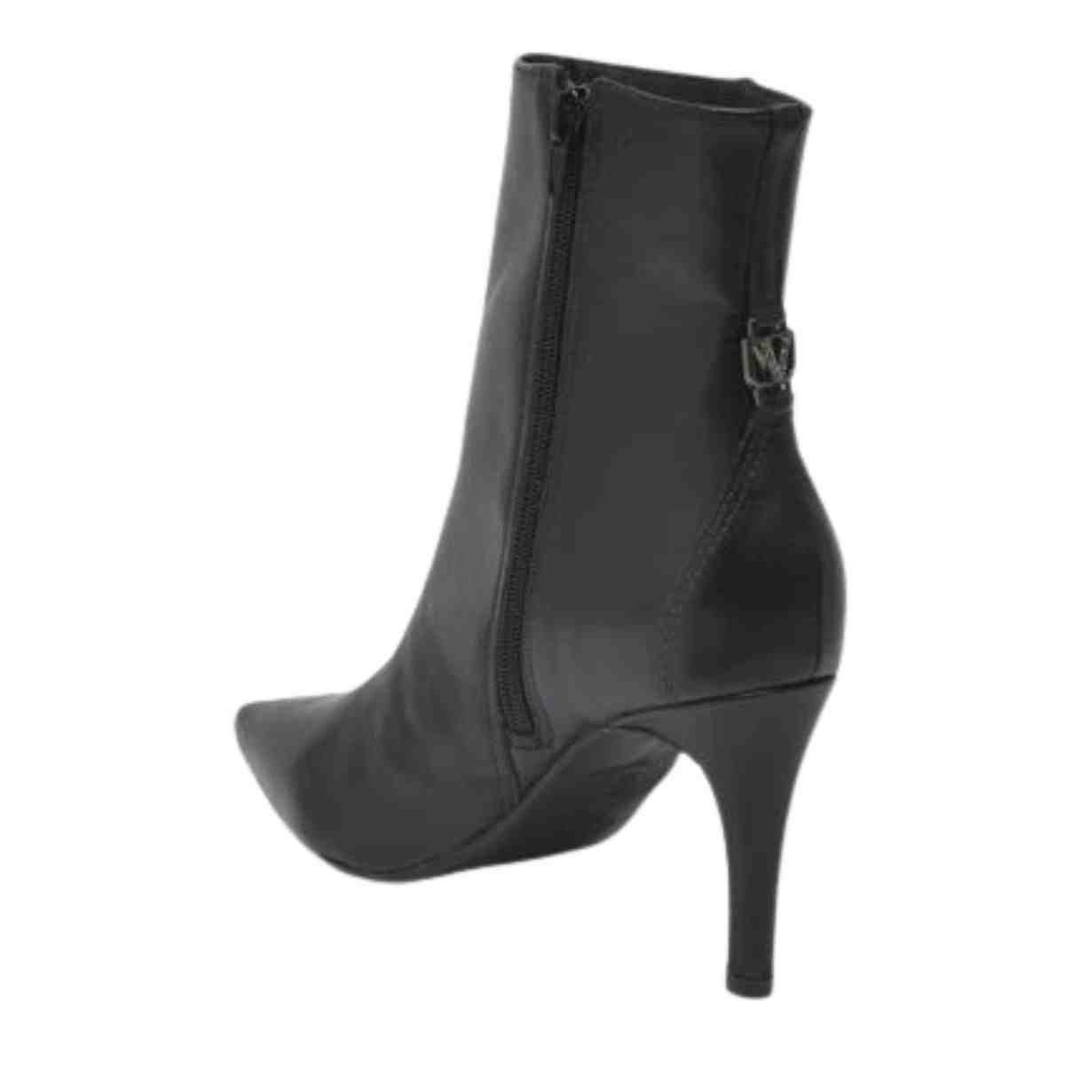 Bota Feminina Social Cano Baixo Via Marte Preta Preto 5