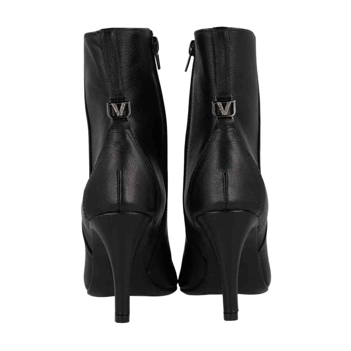 Bota Feminina Social Cano Baixo Via Marte Preta Preto 7