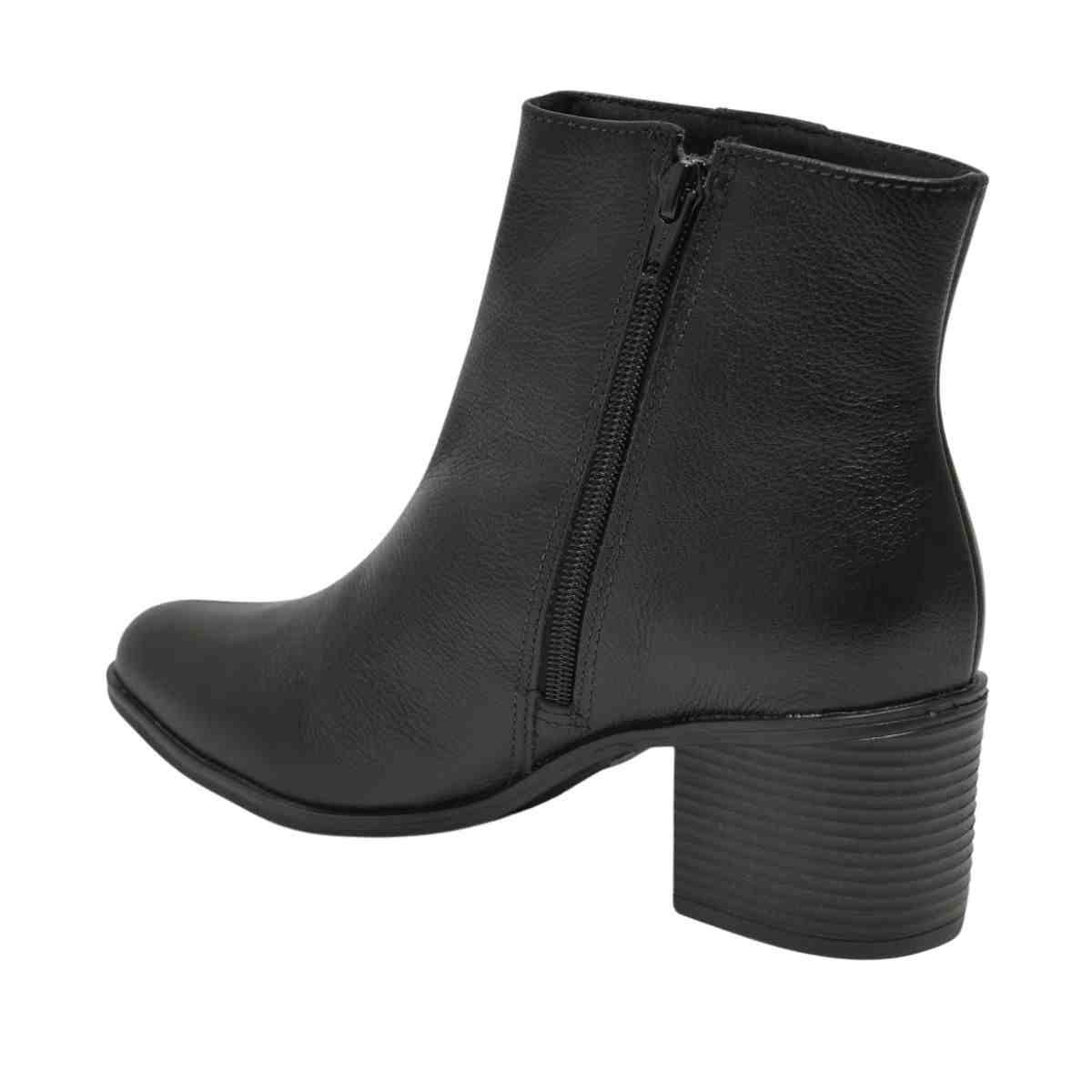 Bota Feminina Salto Bloco Cano Baixo Via Marte Preta Preto 5