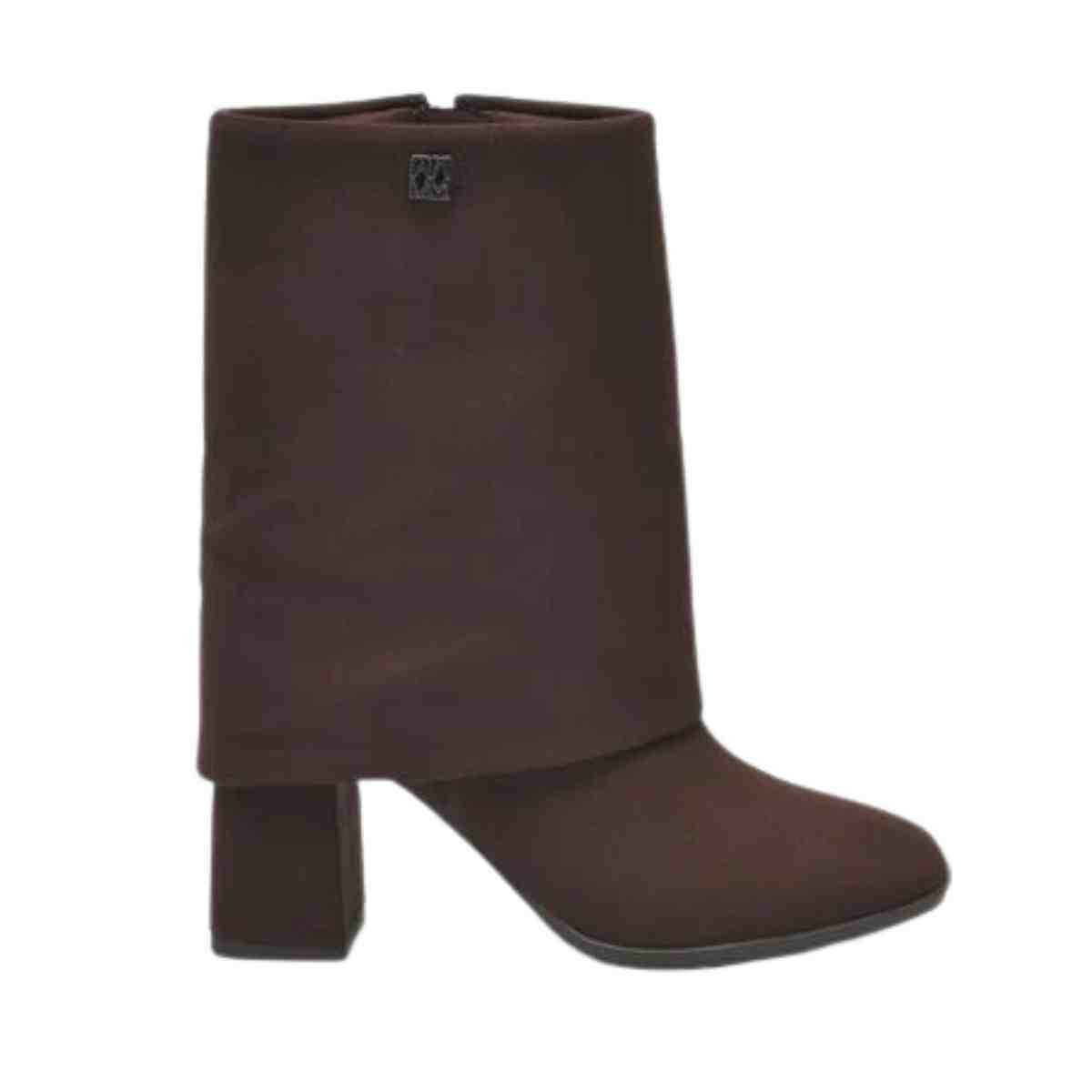 Bota Feminina Social Capa Cano Médio Via Marte Marrom