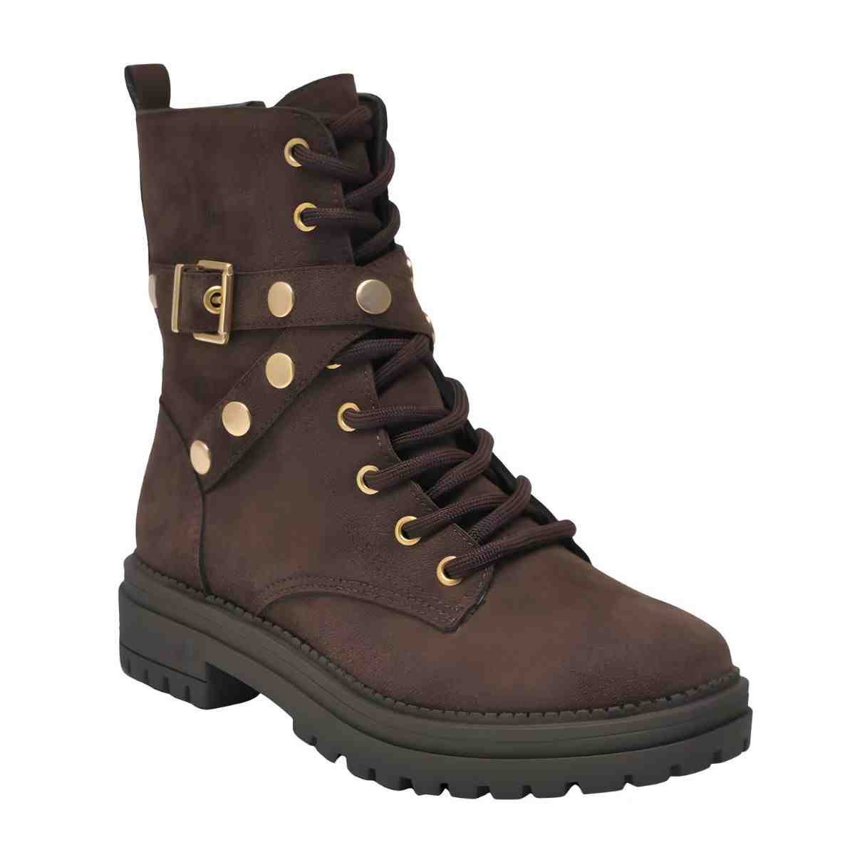 Bota Feminina Coturno Via Marte Marrom Marrom 2