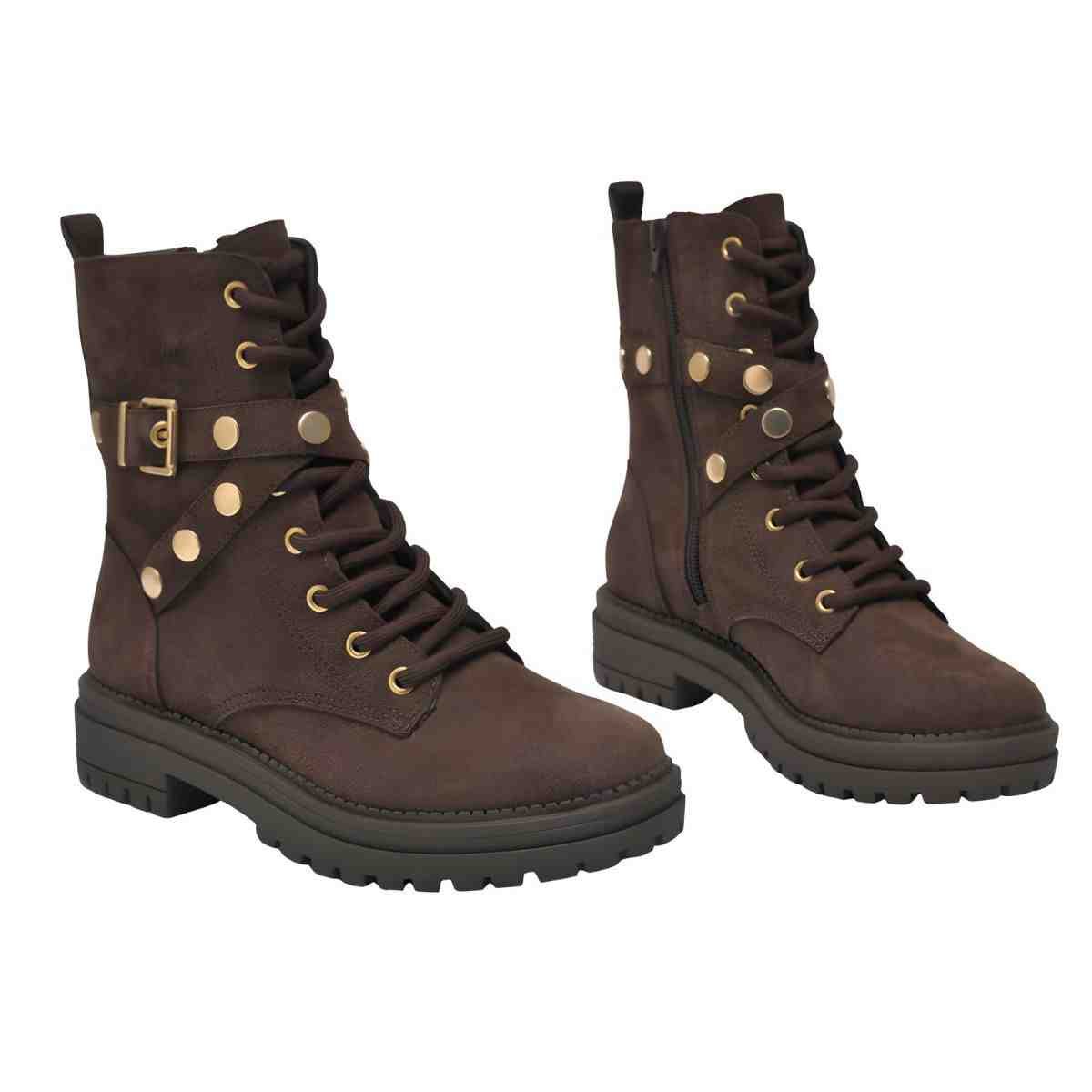 Bota Feminina Coturno Via Marte Marrom Marrom 3