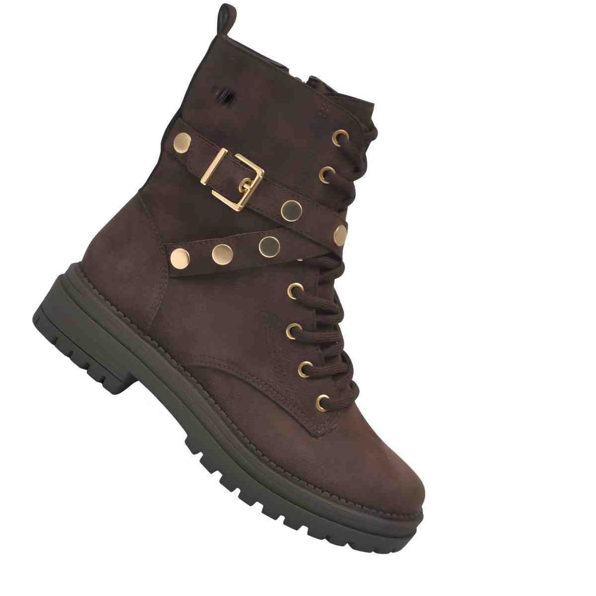 Bota Feminina Coturno Via Marte Marrom Marrom 7