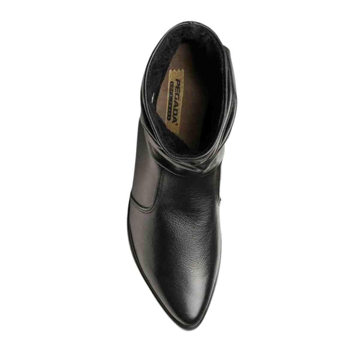 Bota Feminina Slouch Cano Baixo Pegada Preta Preto 6