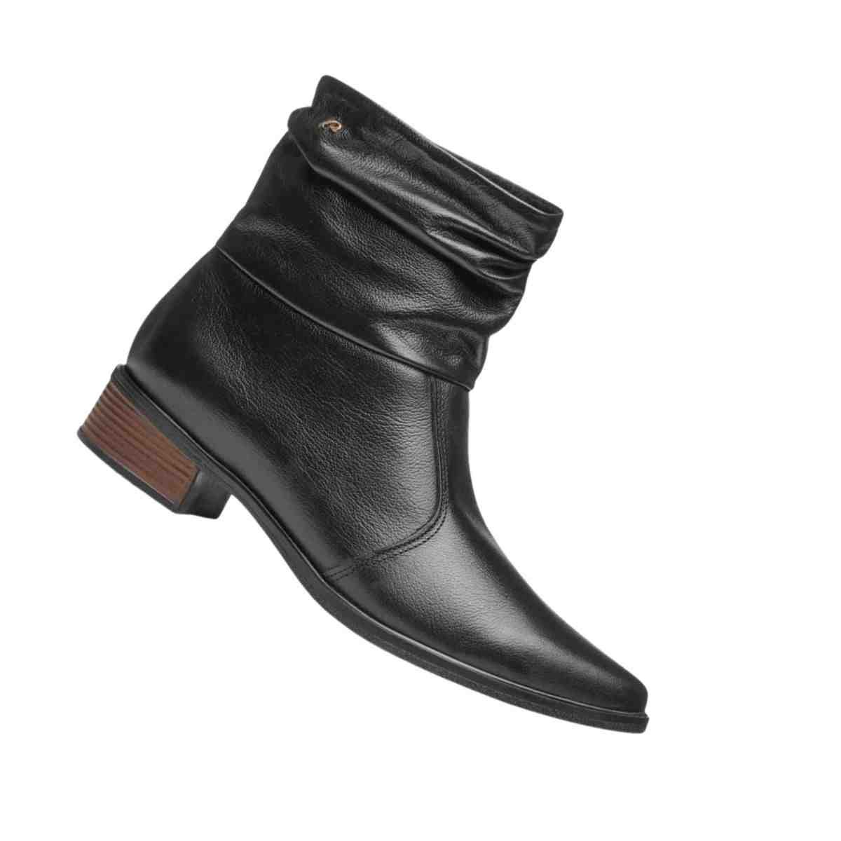 Bota Feminina Slouch Cano Baixo Pegada Preta Preto 7