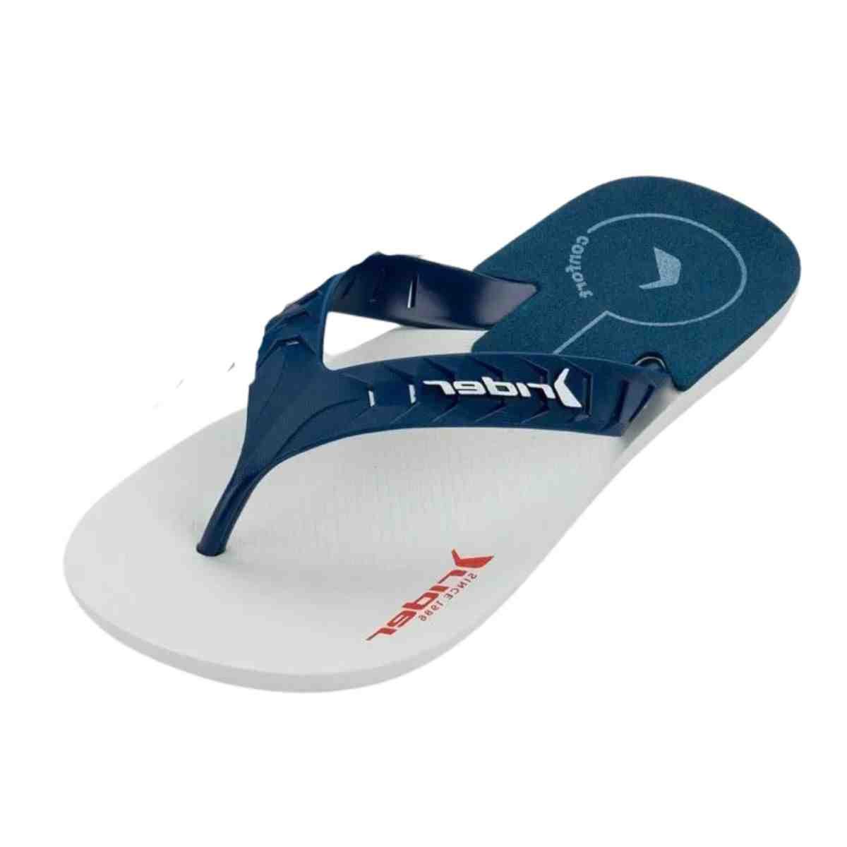 Chinelo Masculino Dedo Rider Street Duo Sport Branco E Azul Branco/Azul 4